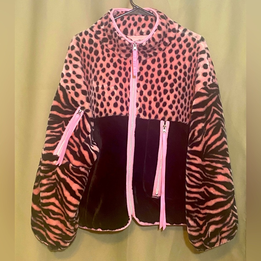 UGG Marlene Sherpa Jacket Animalia Full Zip Plush Fleece Stand Collar WMNS L NWT - Picture 4 of 13